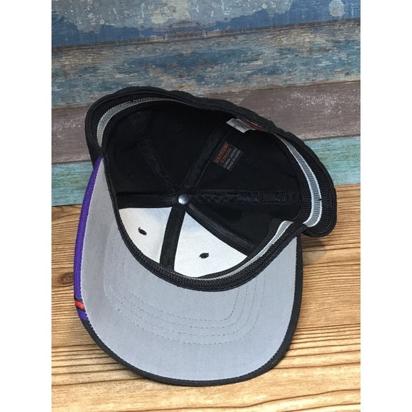 VINTAGE Nike Toronto Raptors Hat Cap Dad NBA L XL Black Fitted Basketball Adult - Picture 6 of 9